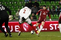 Metz - Sedan, 21e journée de Ligue 2  : Mathieu Duhamel a frappé au but, sans succès.