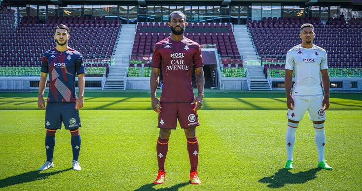 Le FC Metz a dévoilé ses nouveaux maillots, le troisième à la cote parmi  les supporters - France Bleu